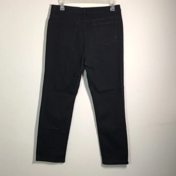 Jones New York Lexington Straight 16 Jeans Black Tummy Control
